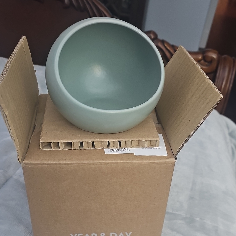 NIB Sage Green Salt Cellar Bowl